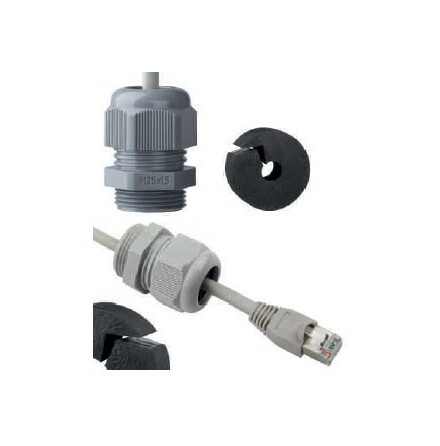 Kabelfrskruvning M25x1,5 (3-8 mm) IP65 Mrkgr RAL 7001 (Jacob K345-1025-01)