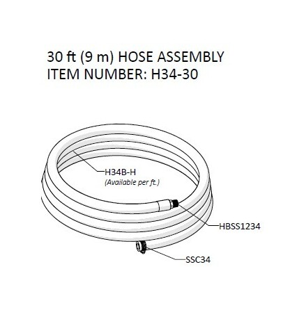 Reservslang 9m till Skumplggare 75L (DEMA H34-30)