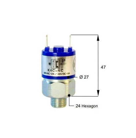Tryckvakt 1/8 1-12 BAR NO IP54 (Fox K4SAF2L/1,5U)